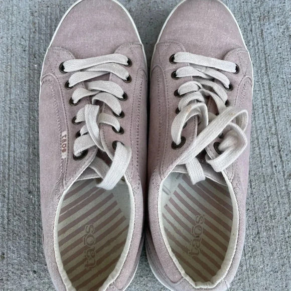 TAOS Womens US 10 Star Canvas Sneaker Pink Pastel Color Athletic Athleisure - Picture 3 of 6